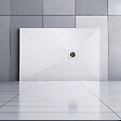 AICA SANITAIRE - Receveur de douche 100x90cm avec une grille en ABS, AICA bac à douche rectangulaire, Extra-plat, blanc, anti-dérapant - vignette