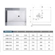AICA SANITAIRE - Receveur de douche 100x90cm avec une grille en ABS, AICA bac à douche rectangulaire, Extra-plat, blanc, anti-dérapant - vignette