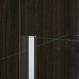 AICA SANITAIRE - Paroi de douche 110+30x200cm avec barre de fixation 140cm en carré, verre 8mm anticalcaire, AICA paroi de douche à l'italienne avec retour pivotant 30cm - vignette