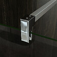 AICA SANITAIRE - Paroi de douche 110+30x200cm avec barre de fixation 140cm en carré, verre 8mm anticalcaire, AICA paroi de douche à l'italienne avec retour pivotant 30cm - vignette