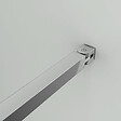 AICA SANITAIRE - Paroi de douche sablé 140x200cm avec barre de fixation 90cm Pince renforcée, paroi de douche à l'italienne en 8mm verre dépoli et anticalcaire - vignette