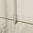 AICA SANITAIRE - Paroi de douche 30x200cm avec barre de fixation au plafond 90-150cm, profilé en chromé, AICA paroi de douche à l'italienne en 8mm verre anticalcaire et securit - vignette