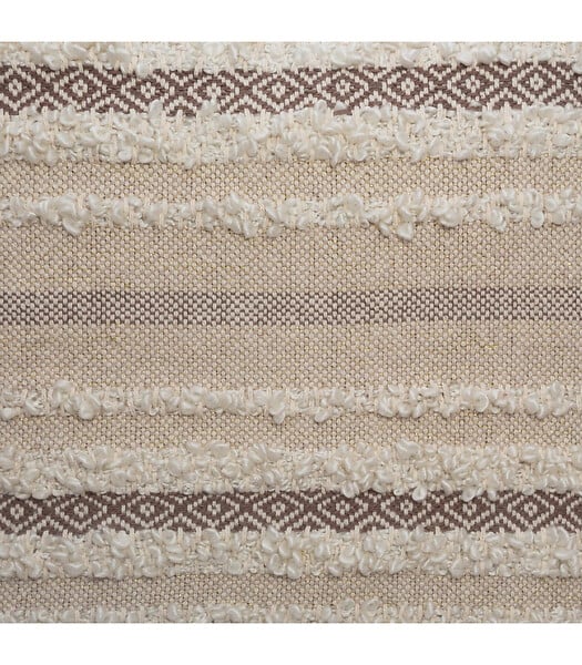 ATMOSPHERA - Coussin déhoussable Brillant avec Pompons 59 x 59 cm - large