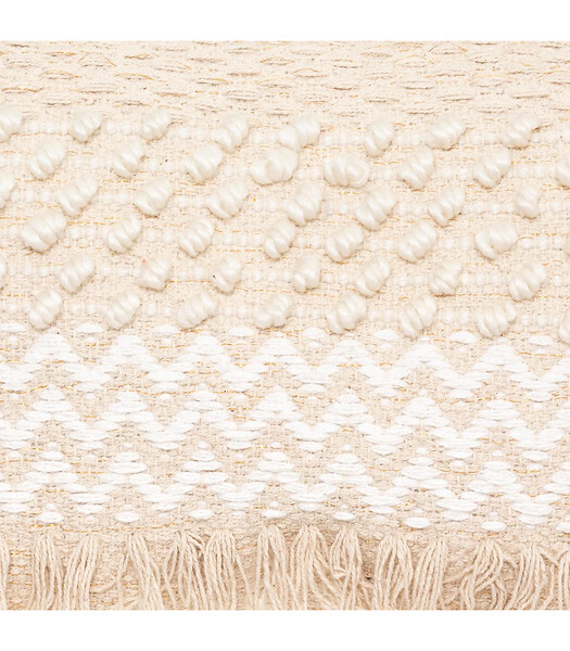 ATMOSPHERA - Coussin déhoussable Jacquard sable 30 x 50 cm - large