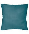 ATMOSPHERA - Coussin déhoussable Bleu Canard en Fourrure motif en relief  45 x 45 cm - vignette