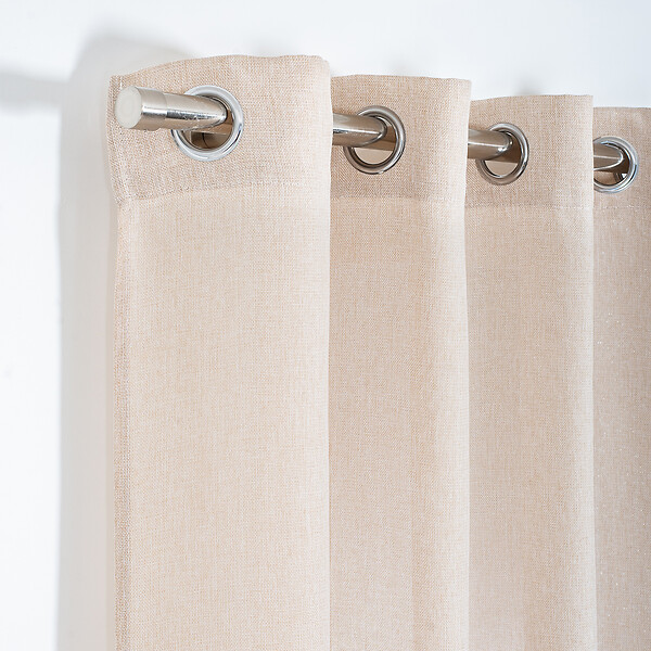 ROCLE - Rideau à œillets PRECIEUX - Beige - L.140xH.260cm - large