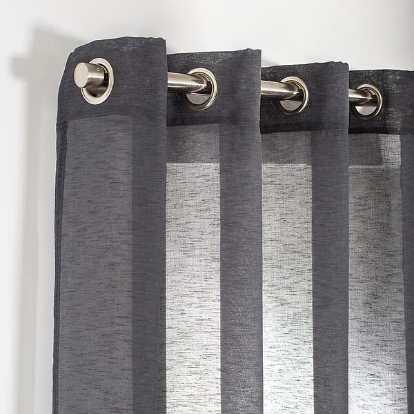 ROCLE - Voilage Lilou 140x260cm anthracite - large