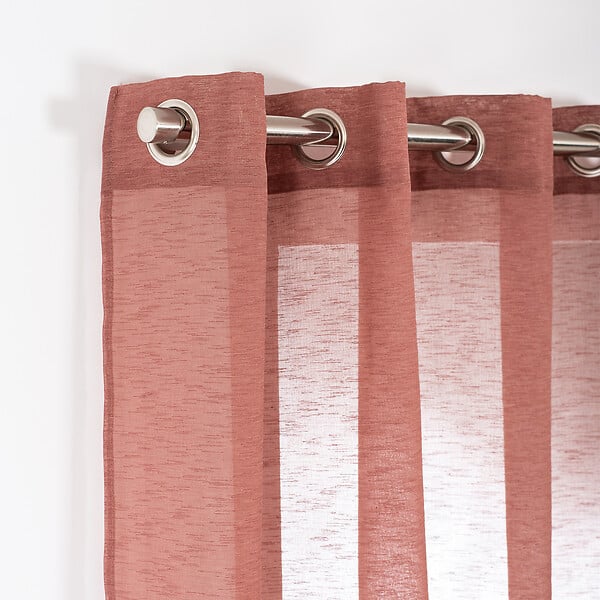 ROCLE - Voilage Lilou étamine - Rose - 140x260cm - large