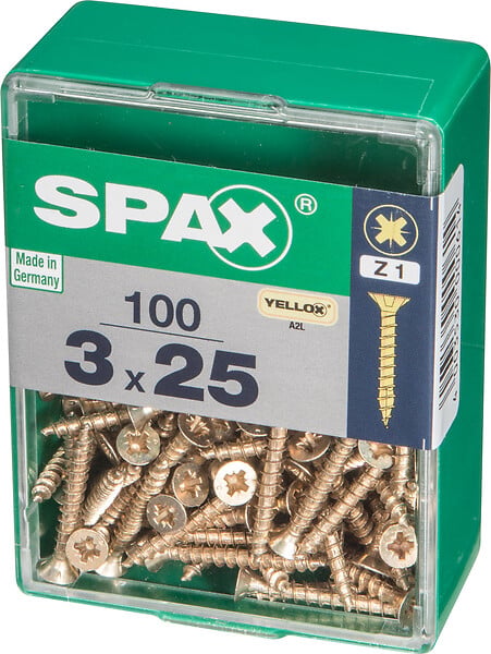 SPAXFRANCE - SPAX TF PZ 3x25 A2L 100 PC - large