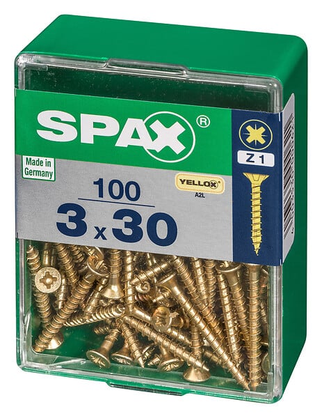 SPAXFRANCE - SPAX TF PZ 3x30 YELLOX 100 PC - large