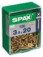 SPAXFRANCE - SPAX TF PZ 3.5x20 YELLOX 100 PC - vignette