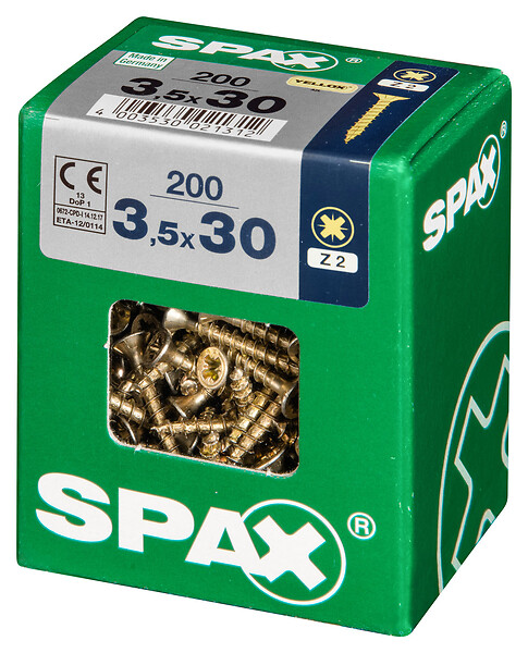 SPAXFRANCE - SPAX TF PZ 3.5x30 YELLOX 200 PC - large