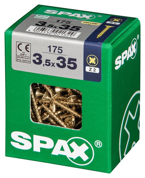 SPAXFRANCE - SPAX TF PZ 3.5x35 YELLOX 175 PC - large
