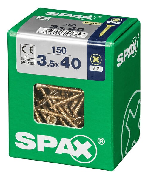 SPAXFRANCE - SPAX TF PZ 3.5x40 YELLOX 150 PC - large