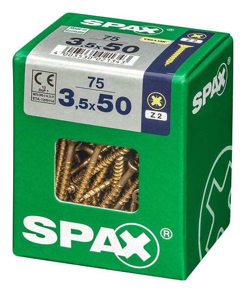 SPAXFRANCE - SPAX TF PZ 3.5x50 YELLOX 75 PC - large