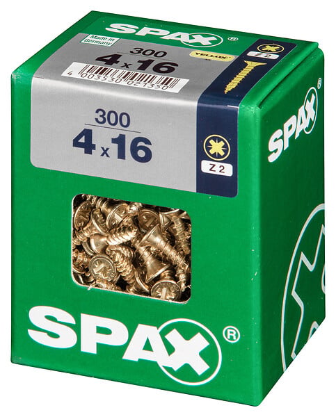 SPAXFRANCE - SPAX TF PZ 4x16 YELLOX 300 PC - large