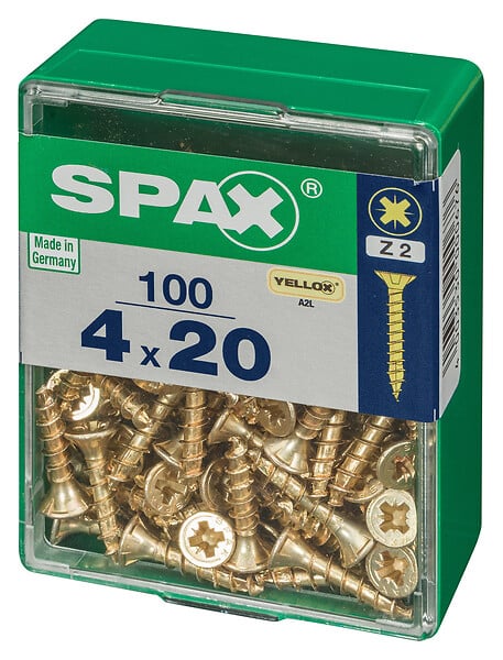 SPAXFRANCE - SPAX TF PZ 4x20 YELLOX 100 PC - large