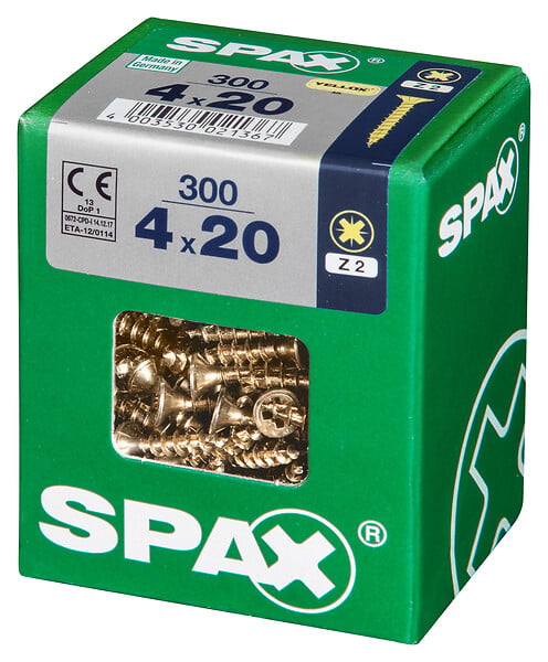 SPAXFRANCE - SPAX TF PZ 4x20 YELLOX 300 PC - large