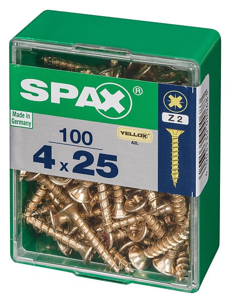 SPAXFRANCE - SPAX TF PZ 4x25 YELLOX 100 PC - large