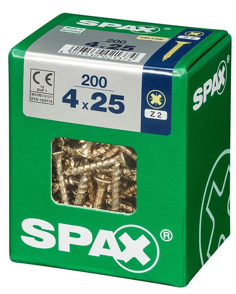 SPAXFRANCE - SPAX TF PZ 4x25 YELLOX 200 PC - large