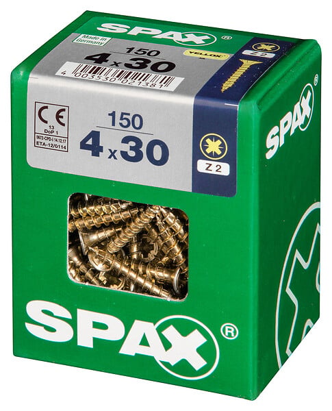 SPAXFRANCE - SPAX TF PZ 4x30 YELLOX 150 PC - large