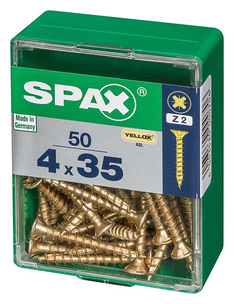 SPAXFRANCE - SPAX TF PZ 4x35 YELLOX 50 PC - large