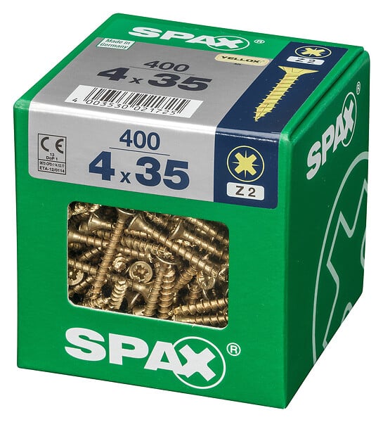 SPAXFRANCE - SPAX TF PZ 4x35 YELLOX 400 PC - large