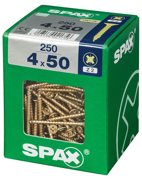 SPAXFRANCE - SPAX TF PZ 4x50 YELLOX 250 PC - large