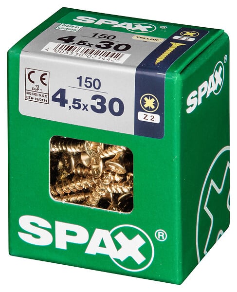 SPAXFRANCE - SPAX TF PZ 4.5x30 YELLOX 150 PC - large