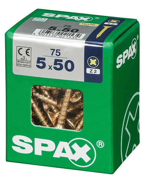 SPAXFRANCE - SPAX TF PZ 5x50 YELLOX 75 PC - large