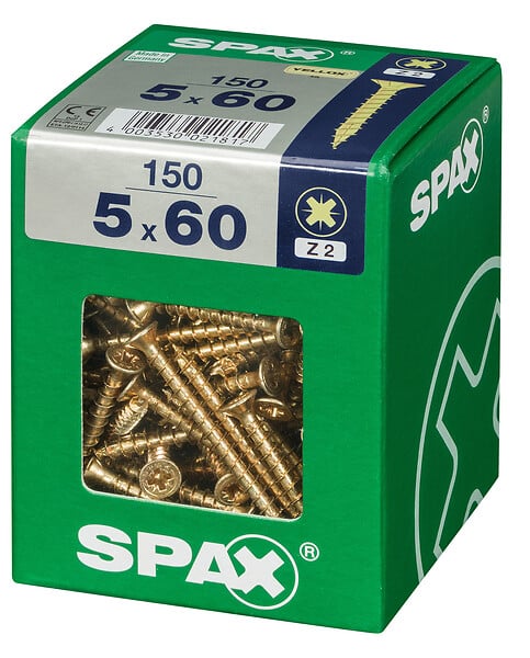 SPAXFRANCE - SPAX TF PZ 5x60 YELLOX 150 PC - large