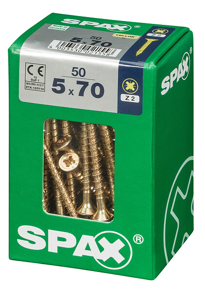 SPAXFRANCE - SPAX TF PZ 5x70 YELLOX 50 PC - large