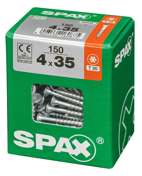 SPAXFRANCE - SPAX TF TX 4x35 WIROX 150 PC - large