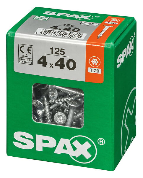SPAXFRANCE - SPAX TF TX 4x40 WIROX 125 PC - large