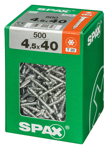 SPAXFRANCE - SPAX TF TX 4.5x40 WIROX 500 PC - large