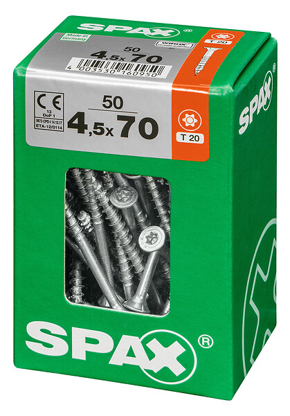 SPAXFRANCE - SPAX TF TX 4.5x70 WIROX 50 PC - large