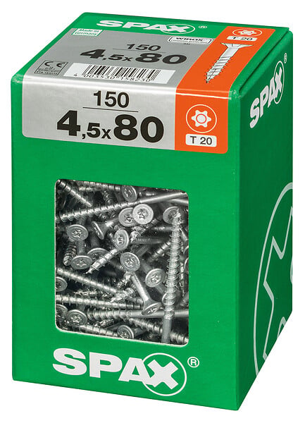 SPAXFRANCE - SPAX TF TX 4.5x80 WIROX 150 PC - large