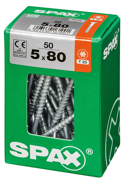 SPAXFRANCE - SPAX TF TX 5x80 WIROX 50 PC - large