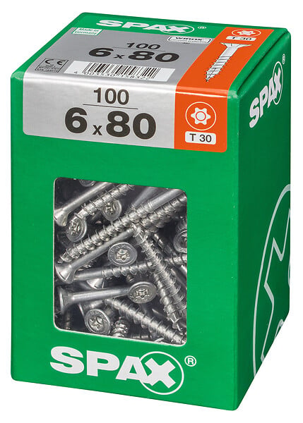 SPAXFRANCE - SPAX TF TX 6x80 WIROX 100 PC - large