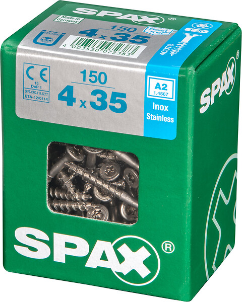 SPAXFRANCE - SPAX INOX TF 4x35 TX 150 PC - large