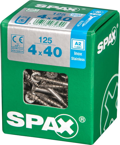 SPAXFRANCE - SPAX INOX TF 4x40 TX 125 PC - large