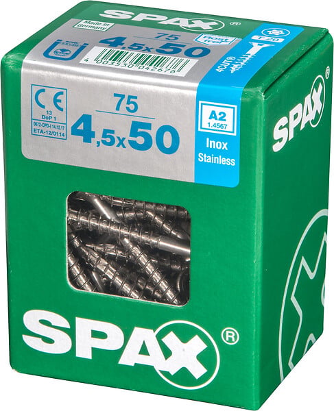 SPAXFRANCE - SPAX INOX TF 4.5x50 TX 75 PC - large