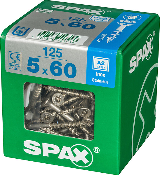 SPAXFRANCE - SPAX INOX TF 5x60 TX 125 PC - large