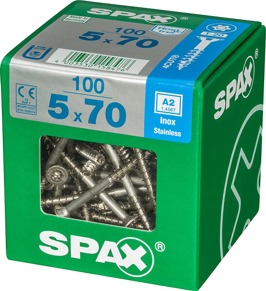 SPAXFRANCE - SPAX INOX TF 5x70 TX 100 PC - large