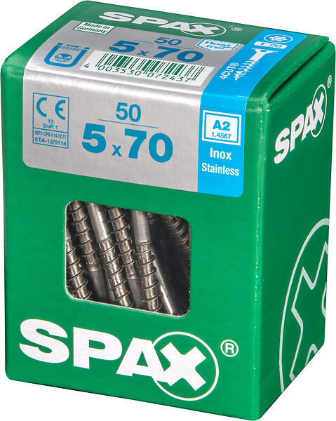 SPAXFRANCE - SPAX INOX TF 5x70 TX 50 PC - large