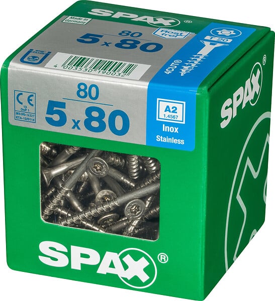 SPAXFRANCE - SPAX INOX TF 5x80 TX 80 PC - large
