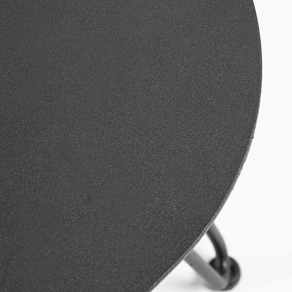 OVIALA - Table basse de jardin triangulaire en aluminium noir - Atoll - large