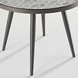 OVIALA - Table basse ronde de jardin en acier noir plateau en céramique - Tivoli - vignette