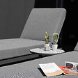 OVIALA - Table basse ronde de jardin en acier noir plateau en céramique - Tivoli - vignette