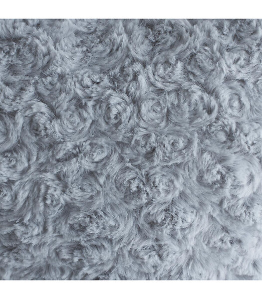 ATMOSPHERA - Coussin Coeur Bouclette Gris clair - large